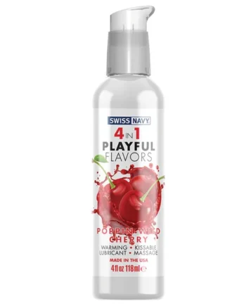 Swiss Navy 4 In 1 Playful Flavors - Poppin Wild Cherry 4oz