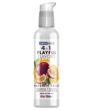 Swiss Navy 4 In 1 Playful Flavors-Wild Passion Fruit 4oz