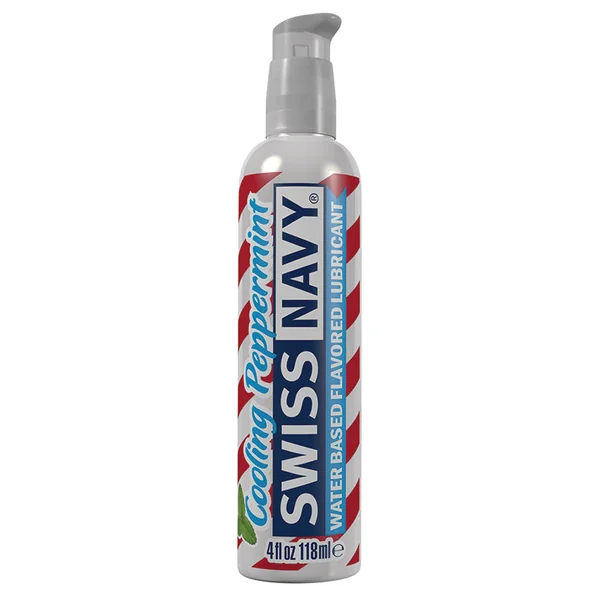 Swiss Navy Flavored Water-based Lubricants Cooling Peppermint 4oz