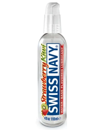 Swiss Navy Flavored Water-based Lubricants Strawberry - Kiwi 4oz