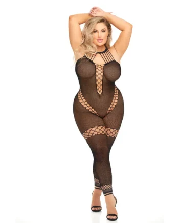 Take You There Bodystocking - Queen Size - Black