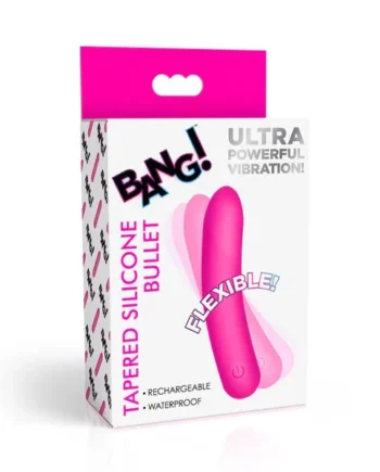 Tapered Flexible Silicone Bullet - Pink