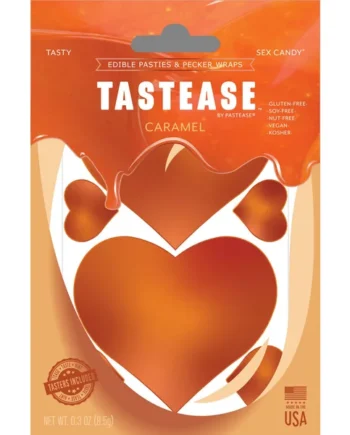 TASTEASE CARAMEL EDIBLE NIPPLE PASTIES & PECKER WRAPS