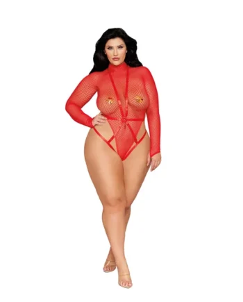 Teddy and Harness Dmnd - Queen Size - Poinsettia