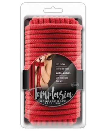 Temptasia Bondage Rope - 32 Feet - Red