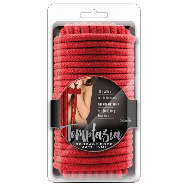 Temptasia Bondage Rope - 32 Feet - Red