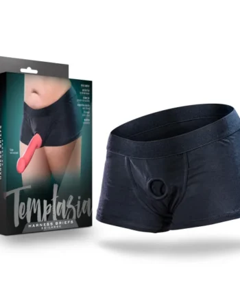 TEMPTASIA HARNESS BRIEFS 5XL BLACK