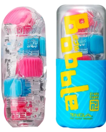 Tenga Bobble Contrast Firm & Soft Masturbator - Crazy Cubes Texture