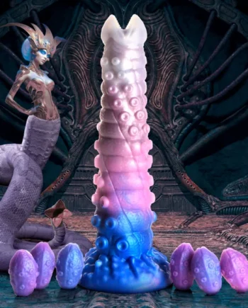 Tenta-Queen Ovipositor Silicone Dildo with Eggs