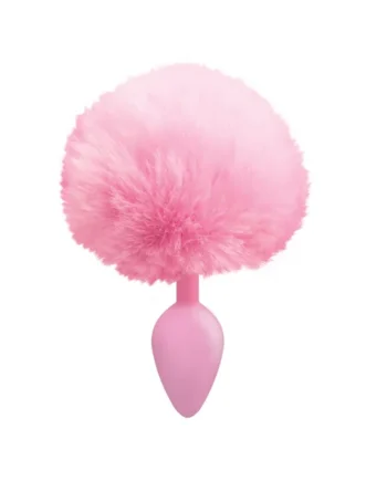 The 9's Cottontails Silicone Bunny Tail Butt Plug - Pink