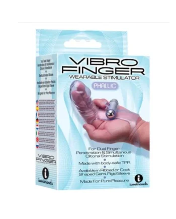 THE 9’S VIBRO FINGER PHALLIC FINGER MASSAGER PURPLE