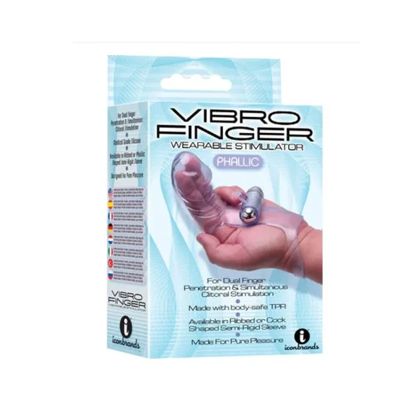 THE 9’S VIBRO FINGER PHALLIC FINGER MASSAGER PURPLE