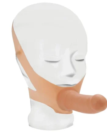 The Accommodator Face Strap On Dildo Flesh