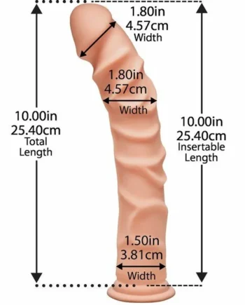 THE D RAGIN’ D 10 VANILLA BEIGE ULTRASKYN DILDO “