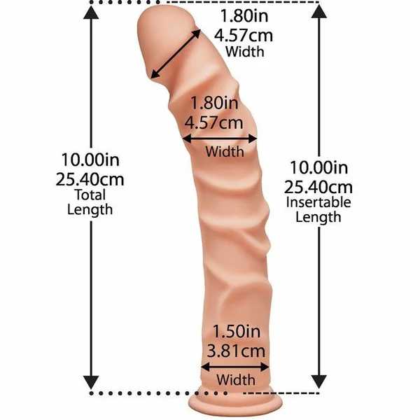 THE D RAGIN’ D 10 VANILLA BEIGE ULTRASKYN DILDO “