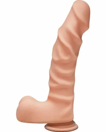 THE D RAGIN’ D 9 IN DILDO W/ BALLS VANILLA