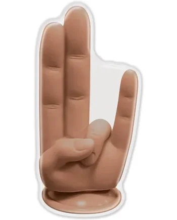 The Finger Fest The Shocker Silicone Dildo – Caramel