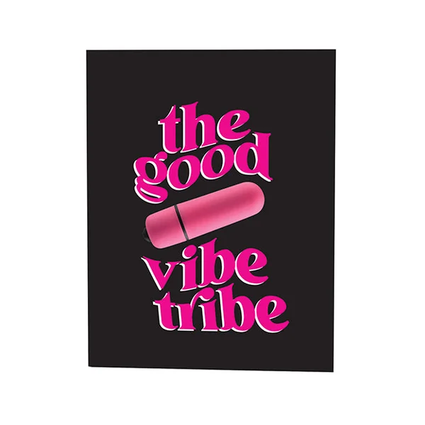 The Good Vibe Tribe Naughty Greeting Card W/rock Candy Vibrator & Fresh Vibes Towelettes