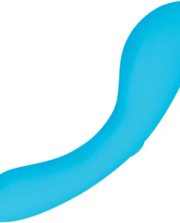 The Mini Swan Wand Rechargeable Waterproof Silicone Glow In The Dark G-Spot Vibrator - Blue