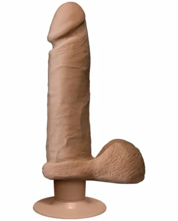 THE REALISTIC COCK ULTRASKYN VIBRATING 8IN -BROWN BX