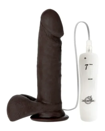 The Realistic Cock Ultraskyn Vibrating Dildo 6in – Black