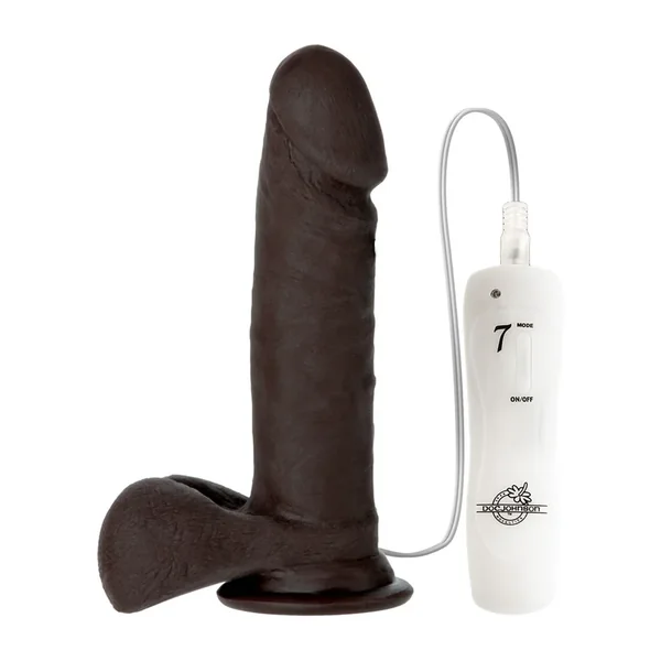 The Realistic Cock Ultraskyn Vibrating Dildo 6in – Black