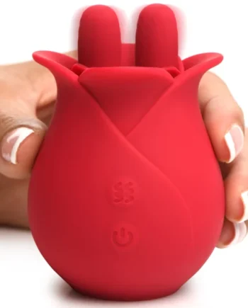 The Rose Fondle 10X Massaging Rose Silicone Clit Stimulators