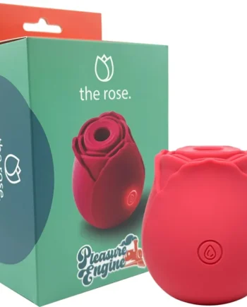 The Rose Rechargeable Clitoral Pressure Wave Stimulator By Pleasure Engine - Red