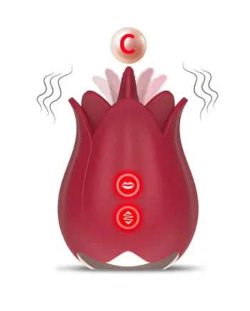 The Rose Snatcher Breast Massage Tongue Vibrator