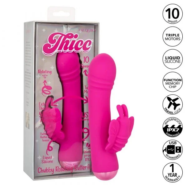 Thicc Chubby Rotating Butterfly Vibrator by Cal Exotics