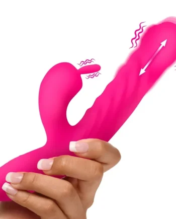 Thrusting And Vibrating Silicone Rabbit Vibrator