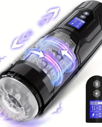 Thrusting Telescopic Rotation Glans Sucker Automatic Male Masturbator