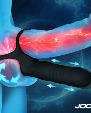 Thrusting & Vibrating Double Penetration C-Ring w/ Remote