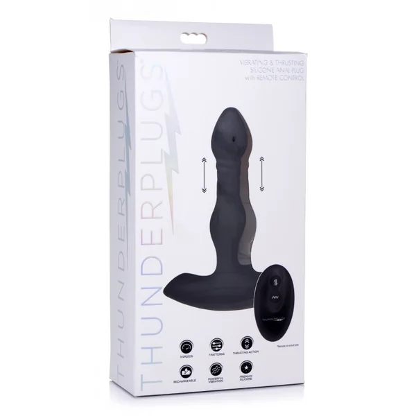 THUNDERPLUGS VIBRATING & THRUSTING ANAL PLUG