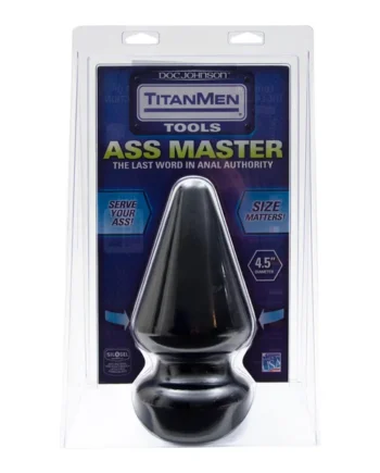 TITANMEN ASS MASTER BUTT PLUG 4.5 IN BLACK