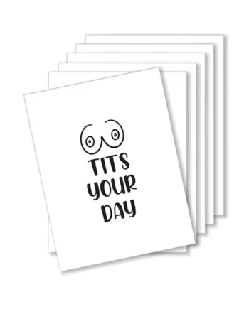 Tits Your Day Naughty Greeting Card – Pack Of 6
