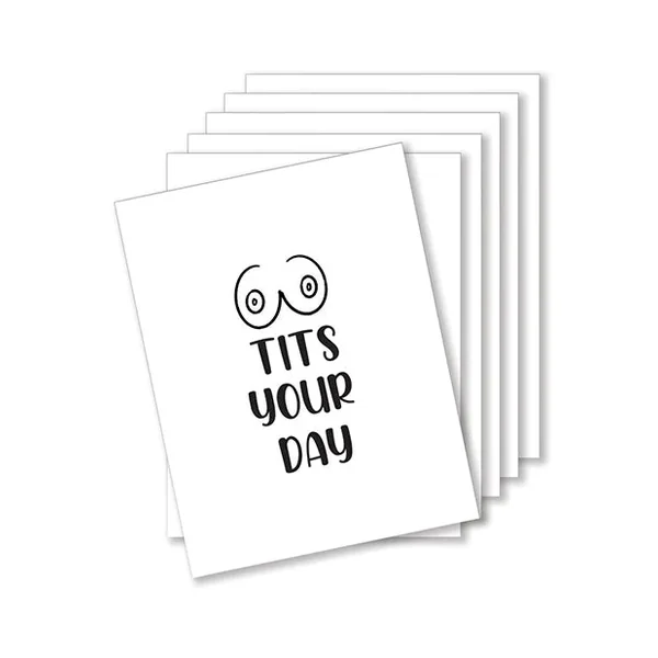Tits Your Day Naughty Greeting Card – Pack Of 6