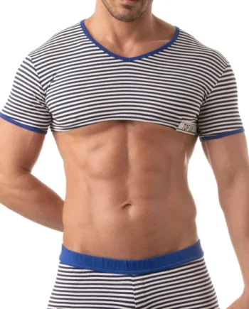 TOF Paris Sailor Crop Top Blue Large