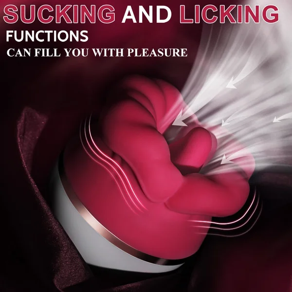 Tongue Licking Rose Vibrator Toy Nipple Vagina Clitoris Sucking Vibrator for Women