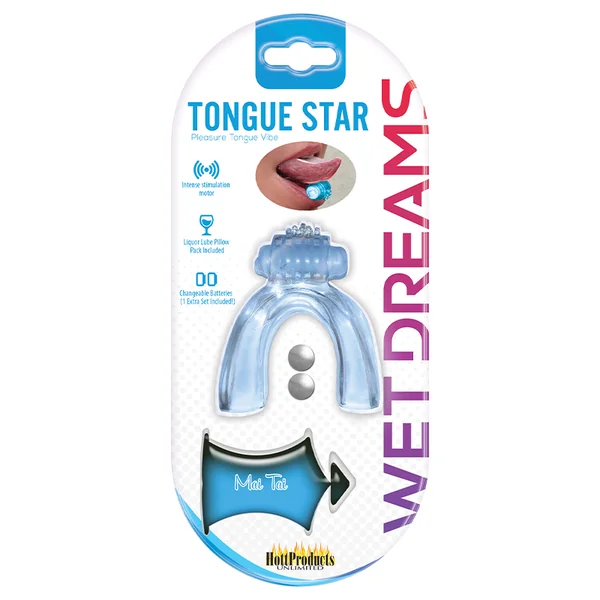 TONGUE STAR TONGUE VIBE BLUE VIBRATING TONGUE WITH MOTOR