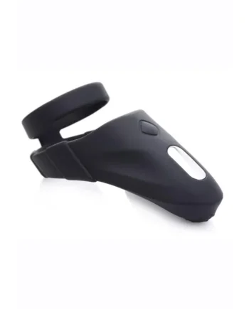 Trinity 4 Men 10X Rechargeable Silicone Cock Ring With Vibrating Taint Stimulator – Black