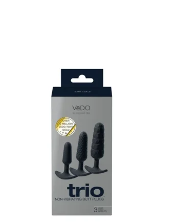 Trio Non-Vibrating Butt Plug Set - Blue