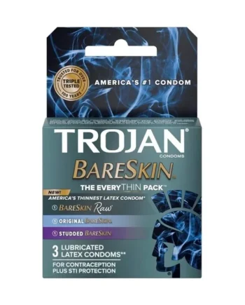 Trojan Bareskin EveryTHIN Lubricated Latex Condoms Assorted 3-Pack