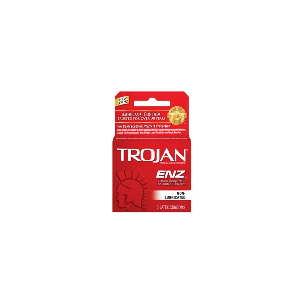 TROJAN ENZ REGULAR 3PK(NON-LUBE)