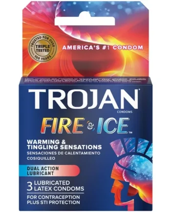 Trojan Fire & Ice Condoms – Box Of 3