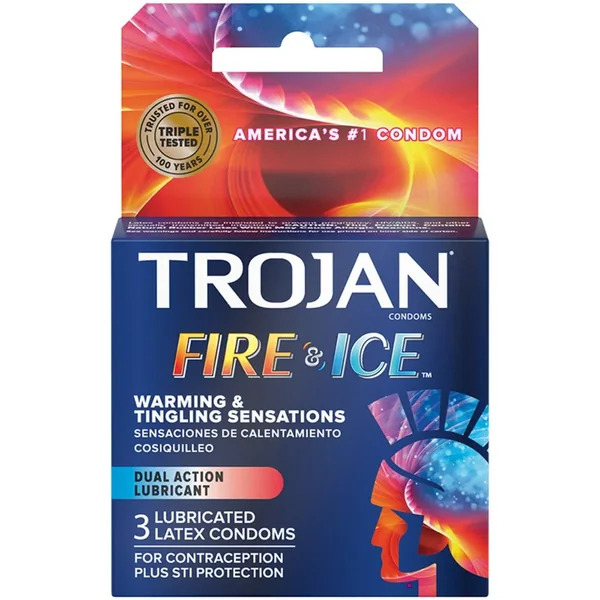Trojan Fire & Ice Condoms – Box Of 3