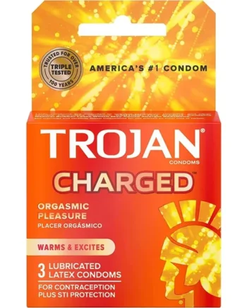 Trojan Intensified Charged Condoms – Box Of 3