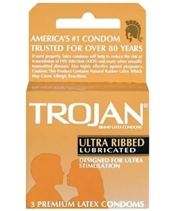 Trojan ”Ultra Ribbed” Latex Condoms
