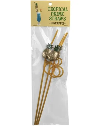 TROPICAL DRINK STRAWS PINEAPPLE