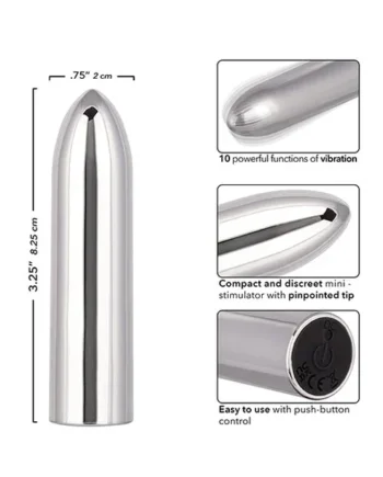 Turbo Buzz Classic Bullet Stimulator – Silver